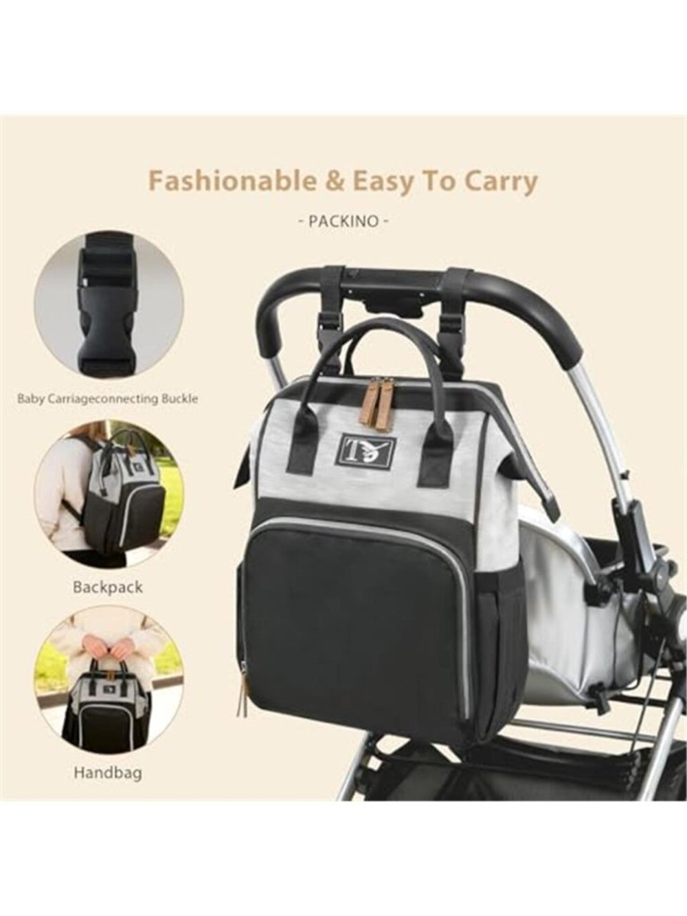 Diaper Bag Backpack for Women Multifunction Travel Essentials Baby Diaper Bag - Picture 5 of 6